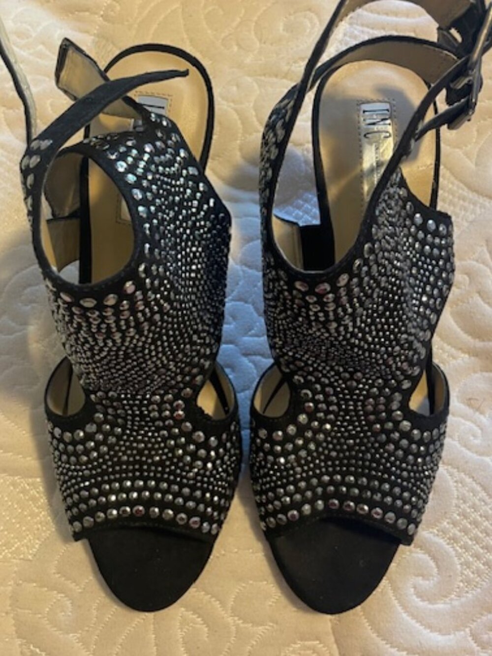 Size 9 INC Black Studded Heels